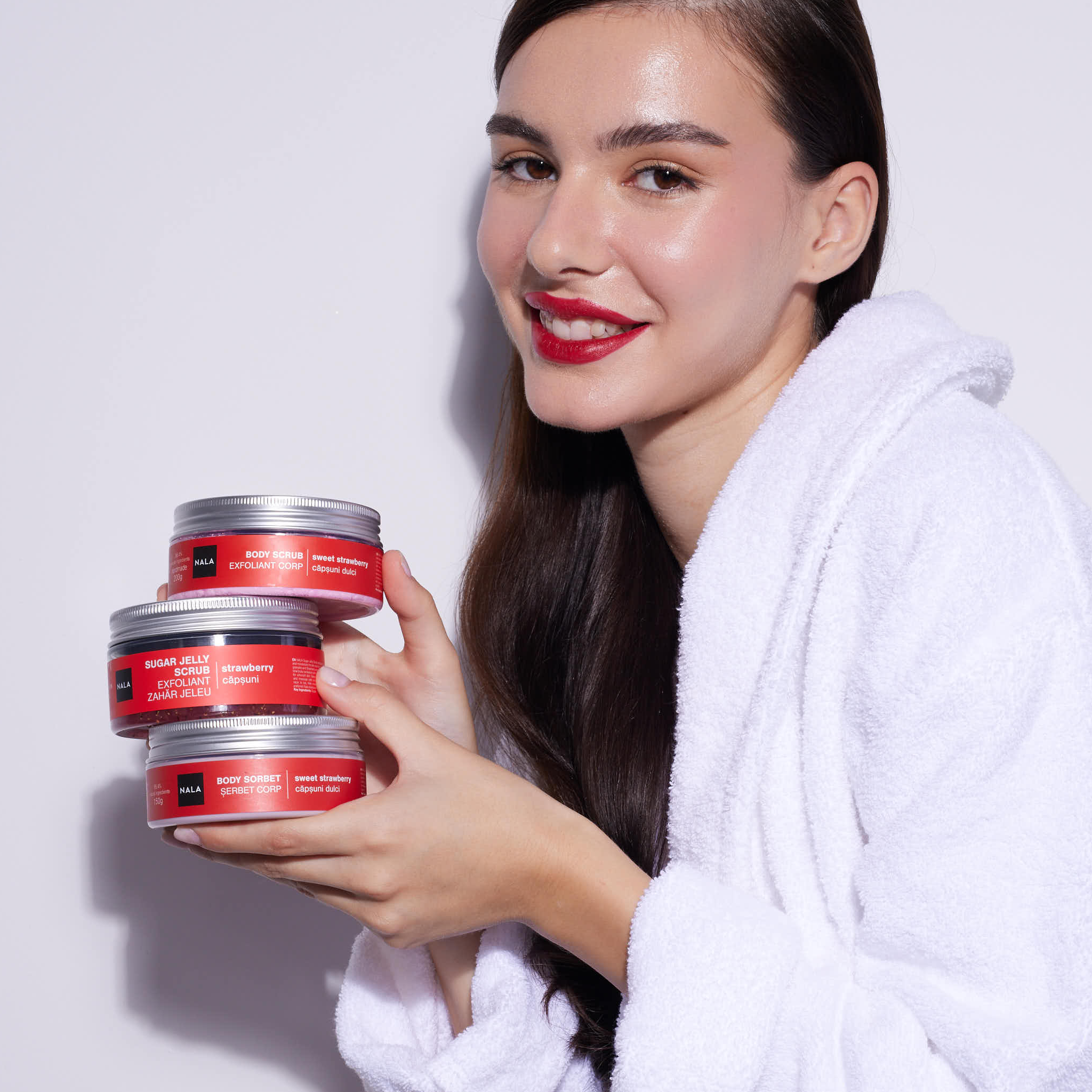 Exfoliante de gelatina de azúcar - Fresa
