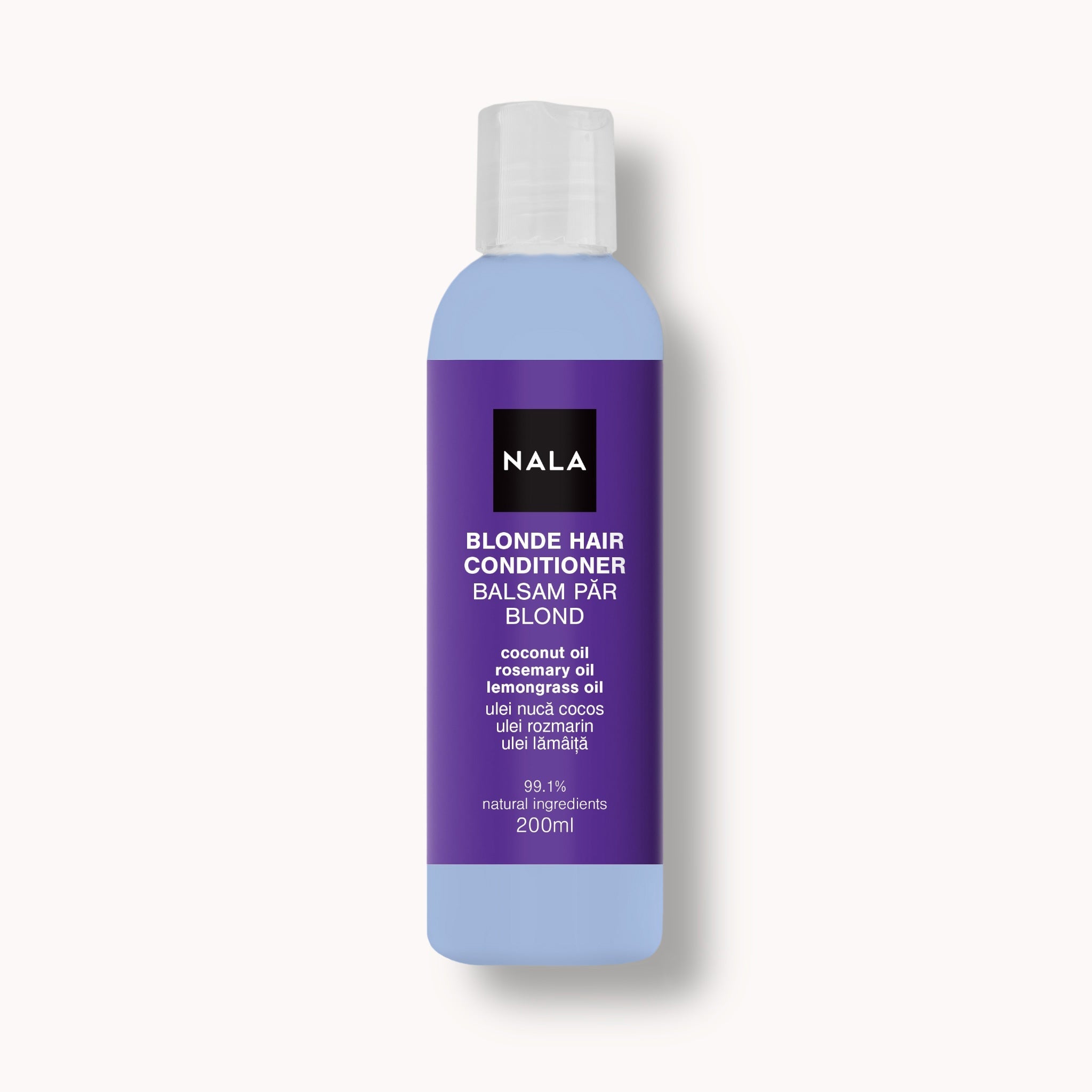Acondicionador Púrpura Cabello Rubio - Aceite de Coco, Romero y Hierba Limón