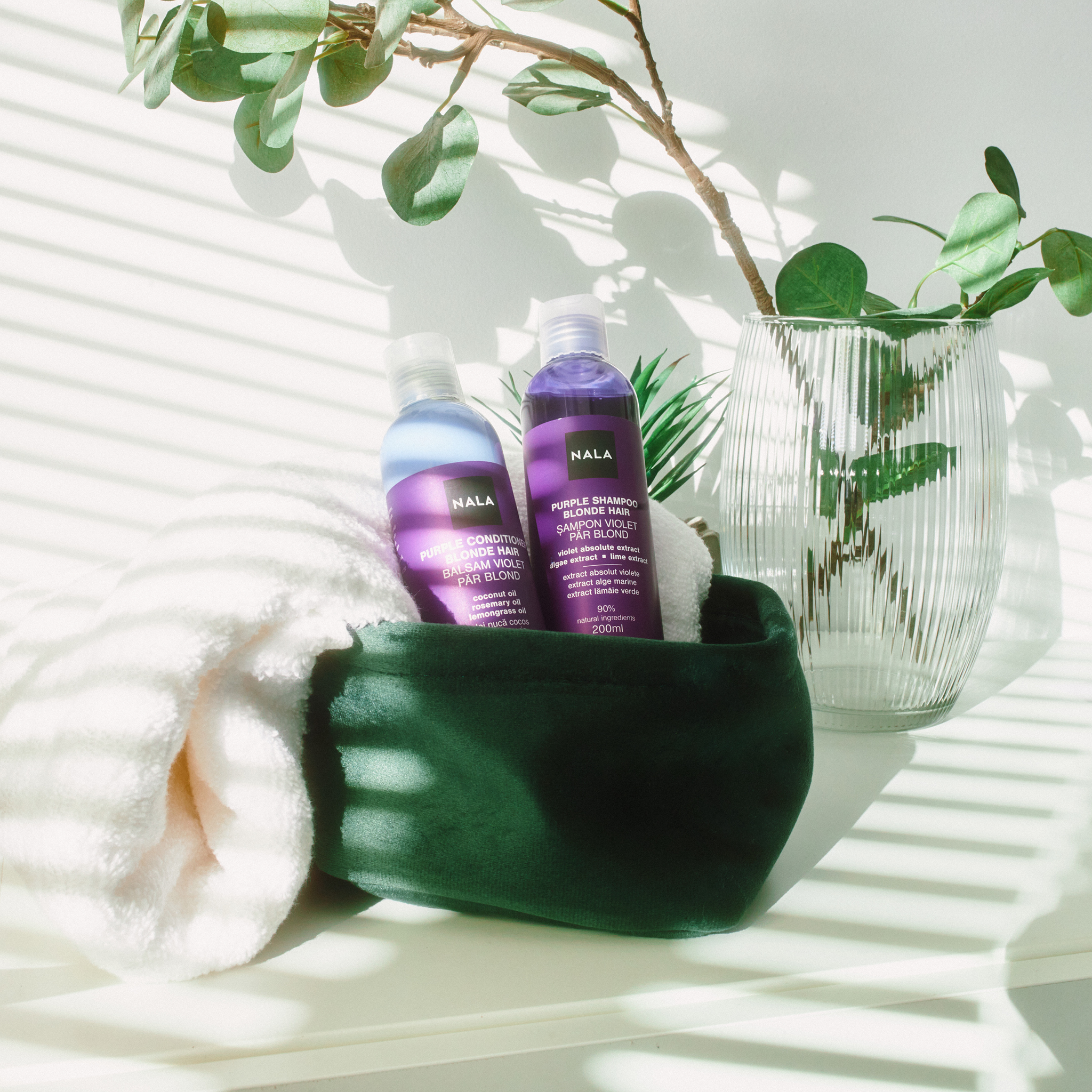 Acondicionador Púrpura Cabello Rubio - Aceite de Coco, Romero y Hierba Limón