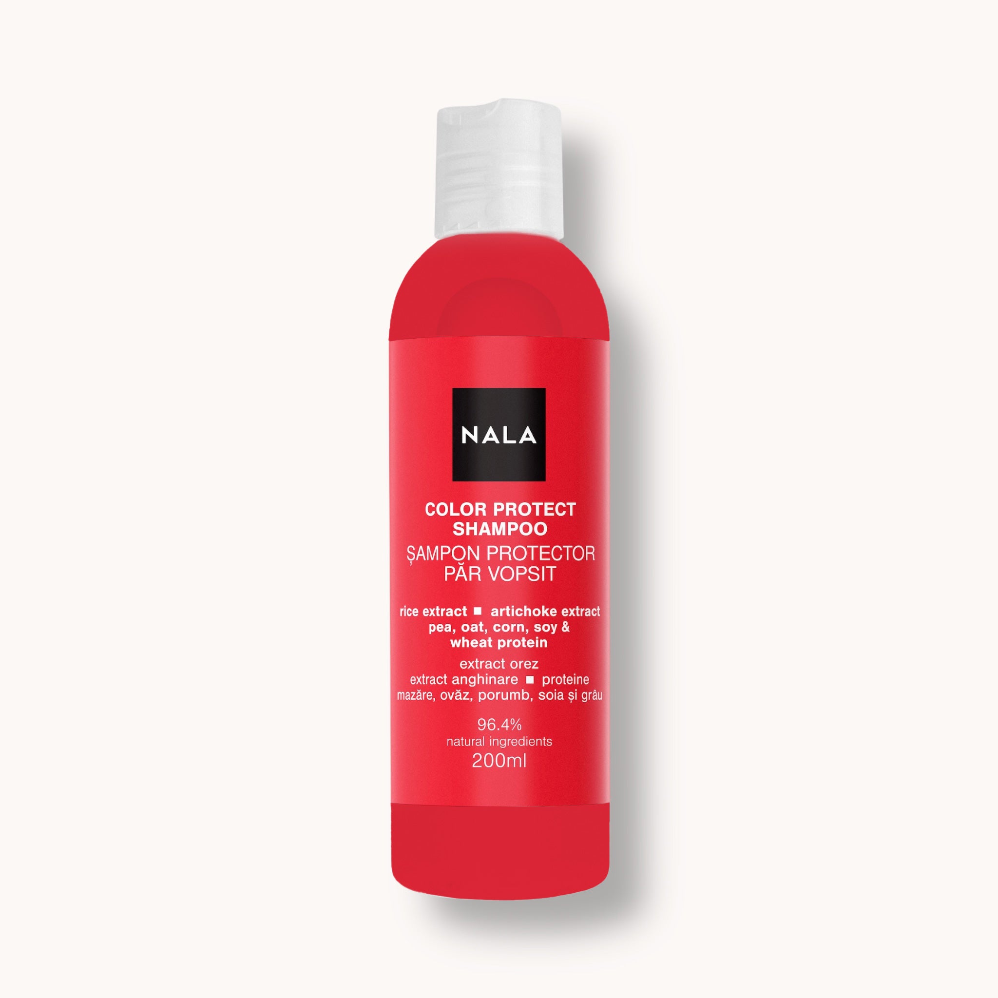 Champú protector para Cabello Teñido - Extracto de Arroz, Alcachofa, Proteínas de Guisante, Avena, Maíz, Soja y Trigo