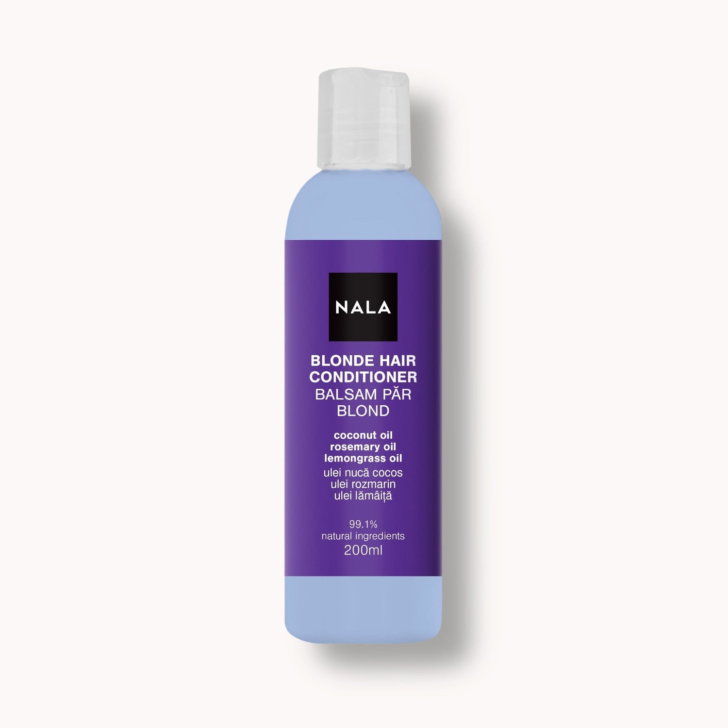 Acondicionador Púrpura Cabello Rubio - Aceite de Coco, Romero y Hierba Limón