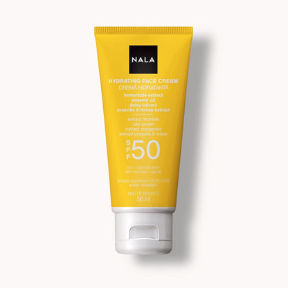 Crema Facial Hidratante SPF 50 - Piel Normal - Extracto de Siempreviva y Margarita