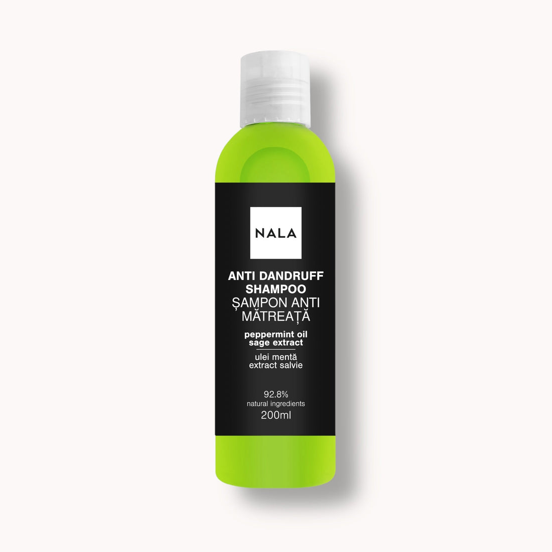 Champú anticaspa - Aceite de menta y extracto de salvia