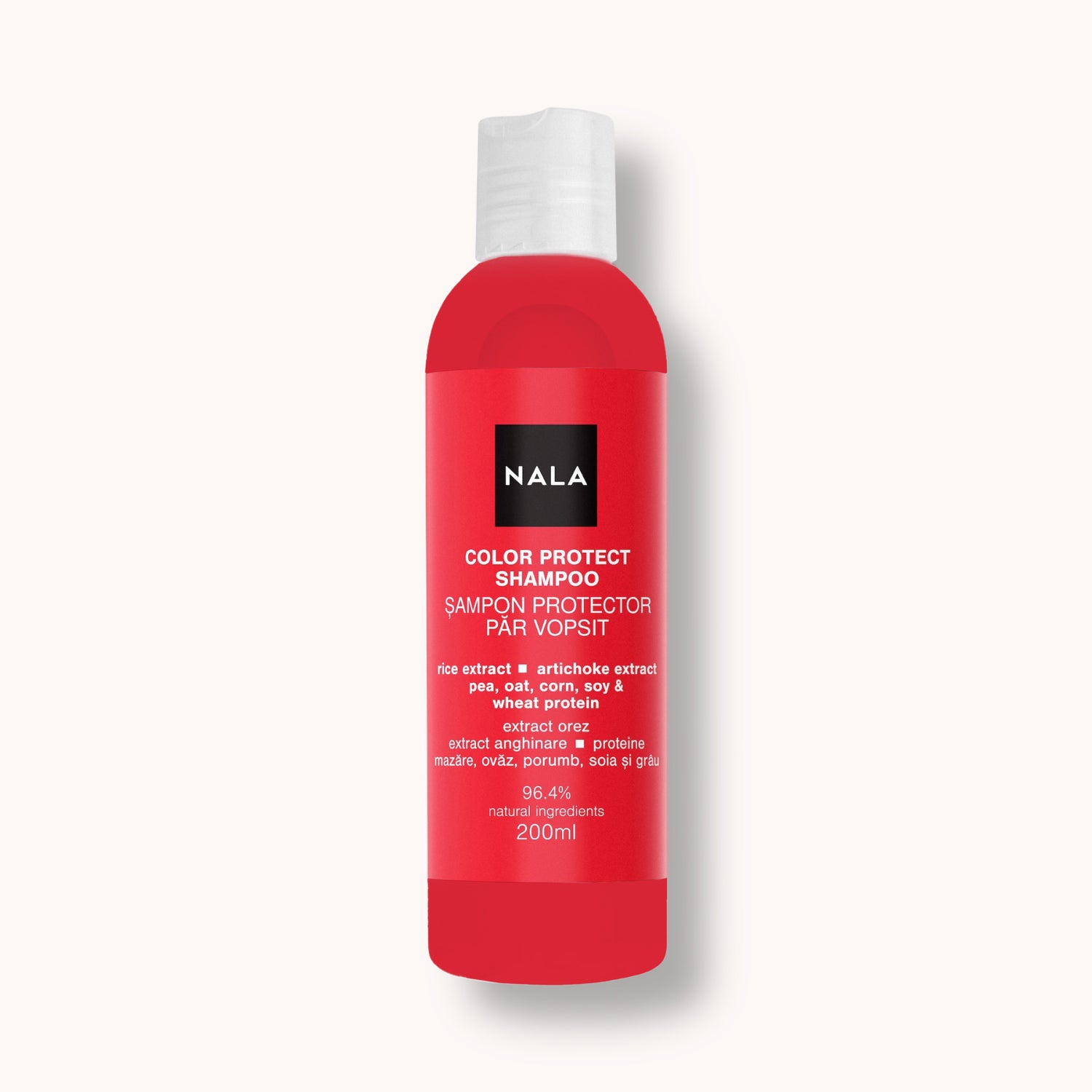 Champú protector para Cabello Teñido - Extracto de Arroz, Alcachofa, Proteínas de Guisante, Avena, Maíz, Soja y Trigo
