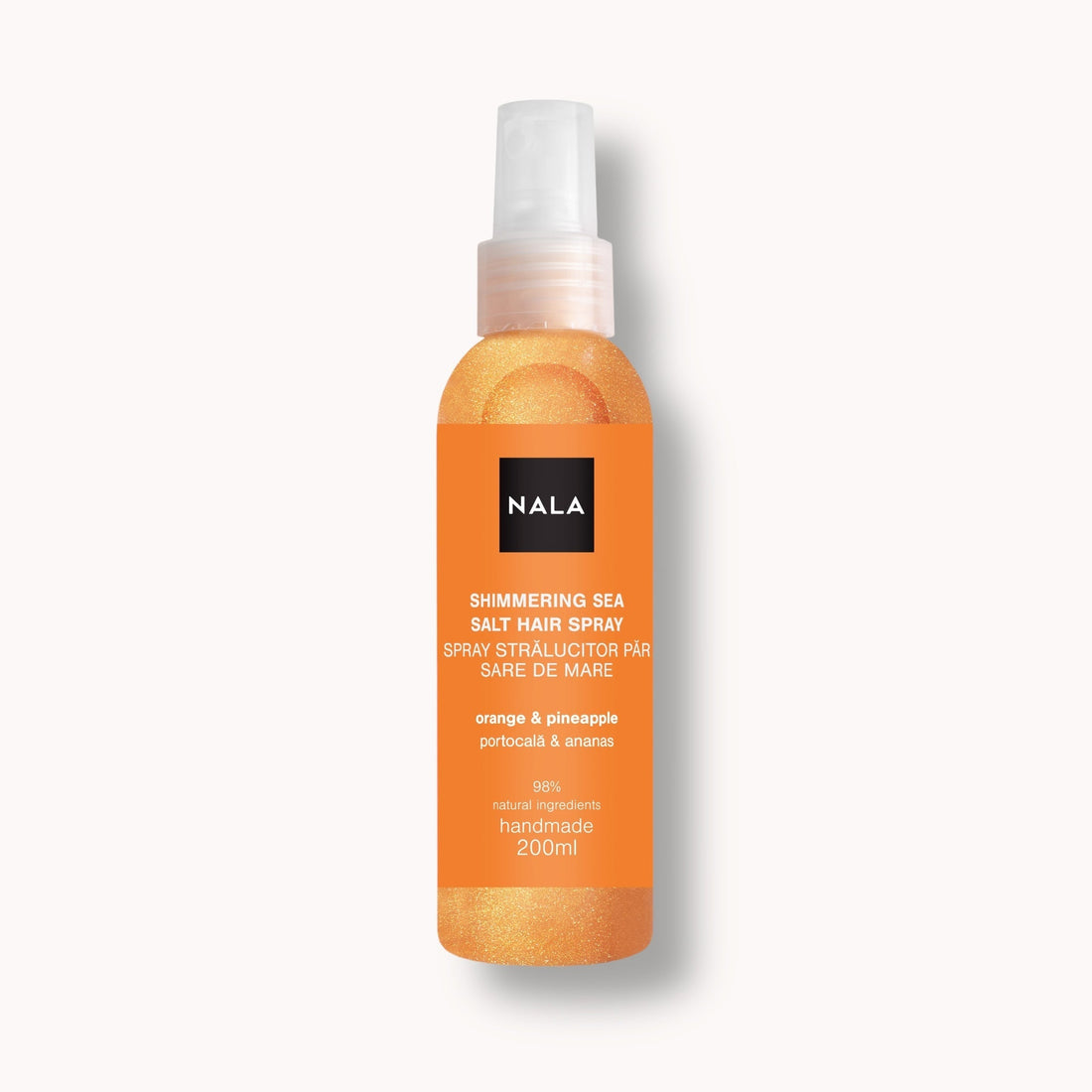 Spray para el cabello con sal marina brillante - Naranja y piña
