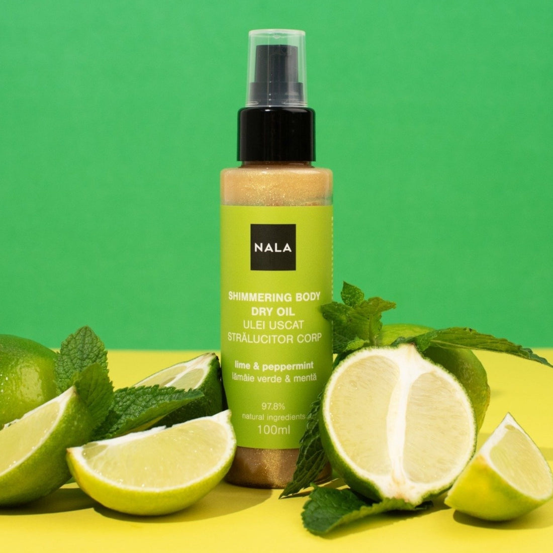 Aceite Seco Corporal Luminoso - Lima y PimientaMenta