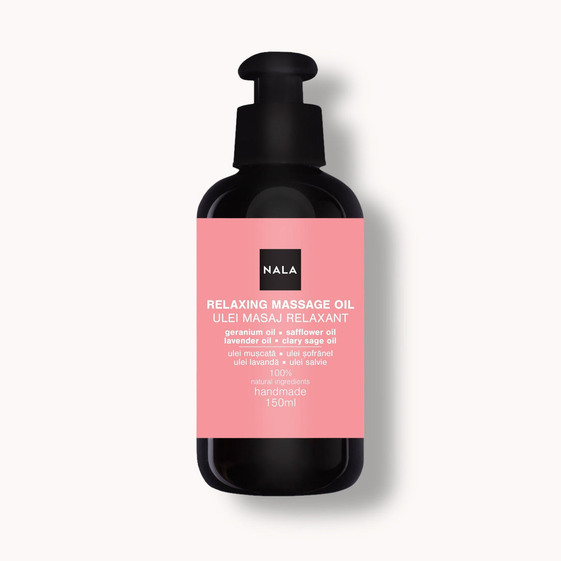 Aceite de masaje relajante - Geranio, Cártamo, Lavanda, Salvia